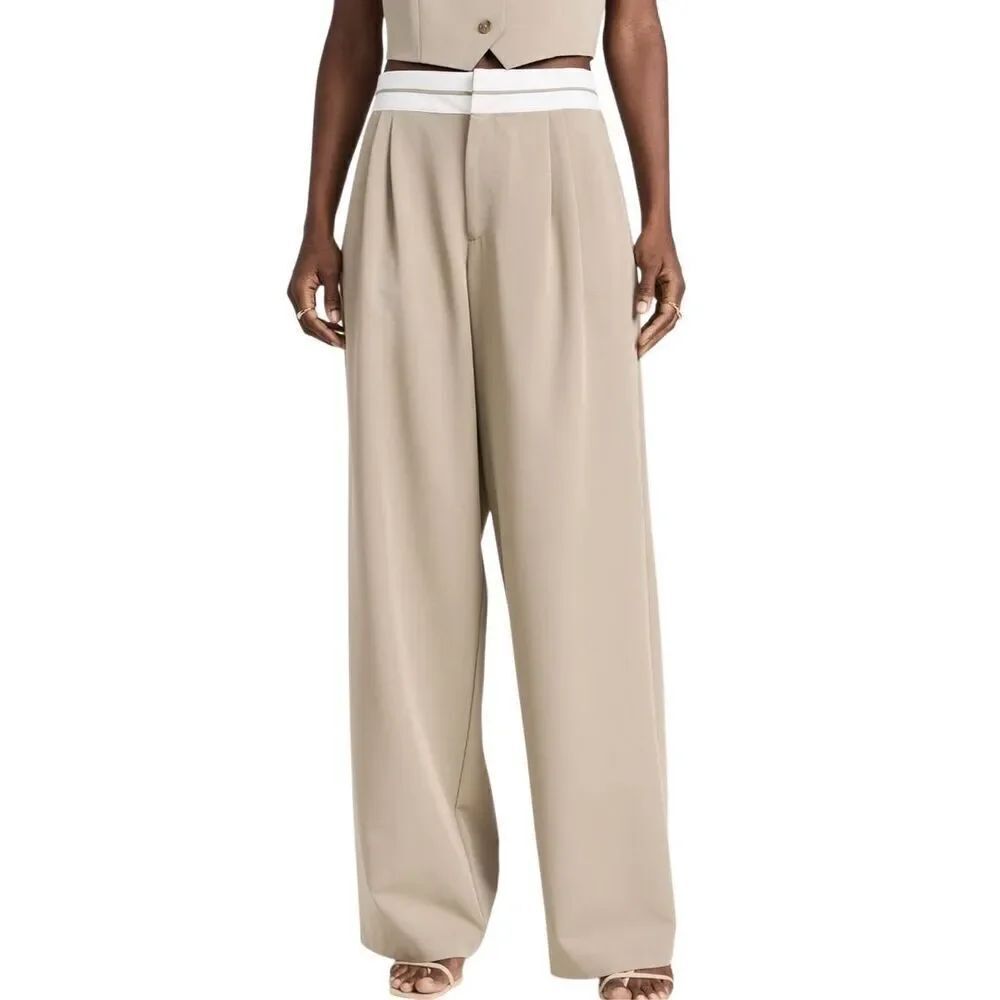 WAYF exposed waistband trouser pants Small